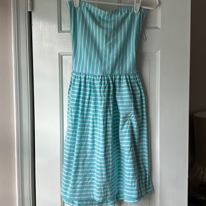 Ocean drive stripped blue dress